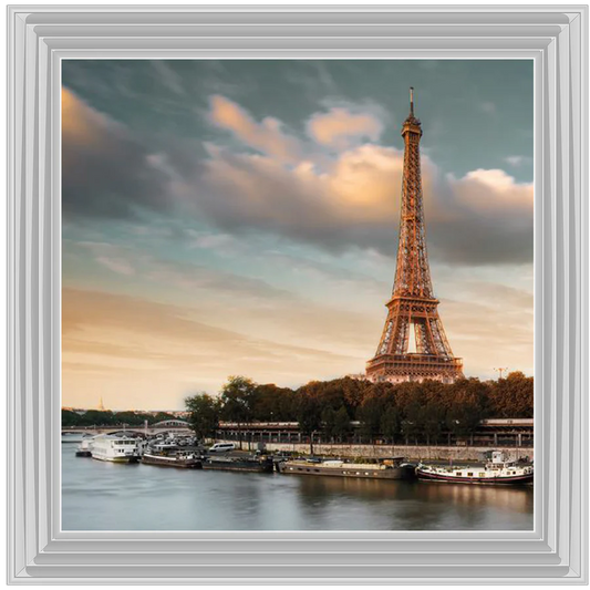 Paris View Of Eiffel Tower - Framed Picture