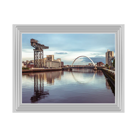 Glasgow River Clyde Bridge & Crane - Framed Picture