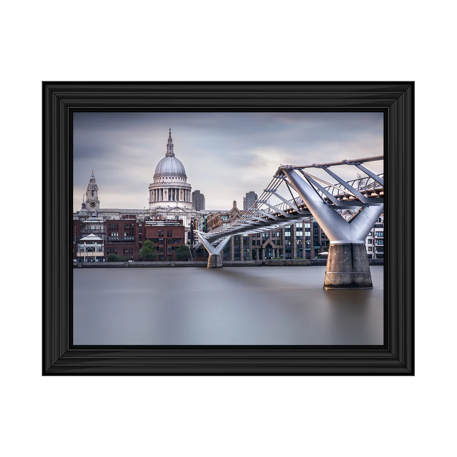 London Millennium Bridge & St Pauls Cathedral - Framed Picture