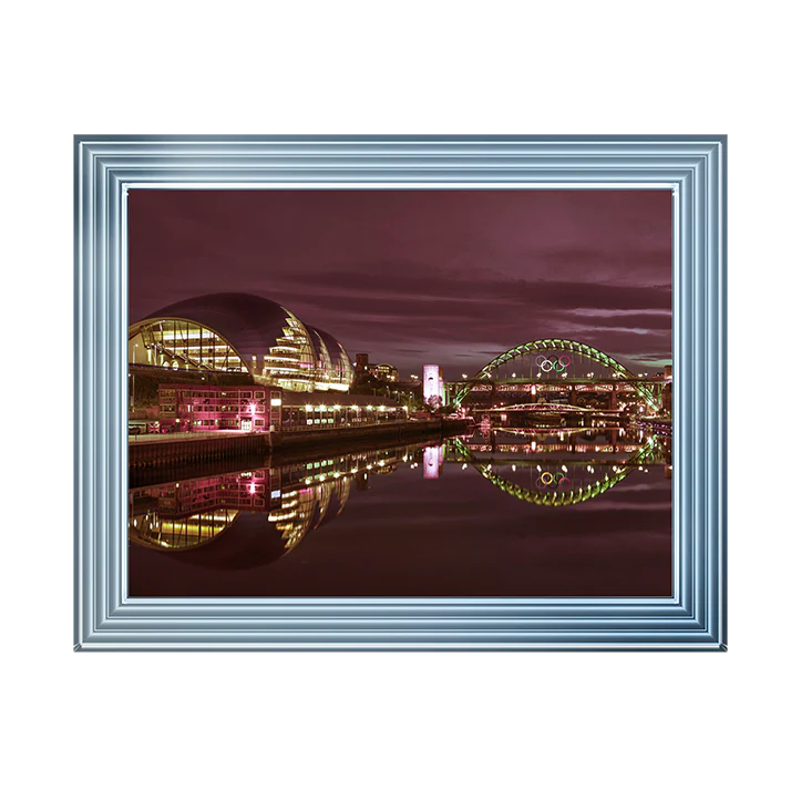 Newcastle Glasshouse & Tyne Bridge - Framed Picture