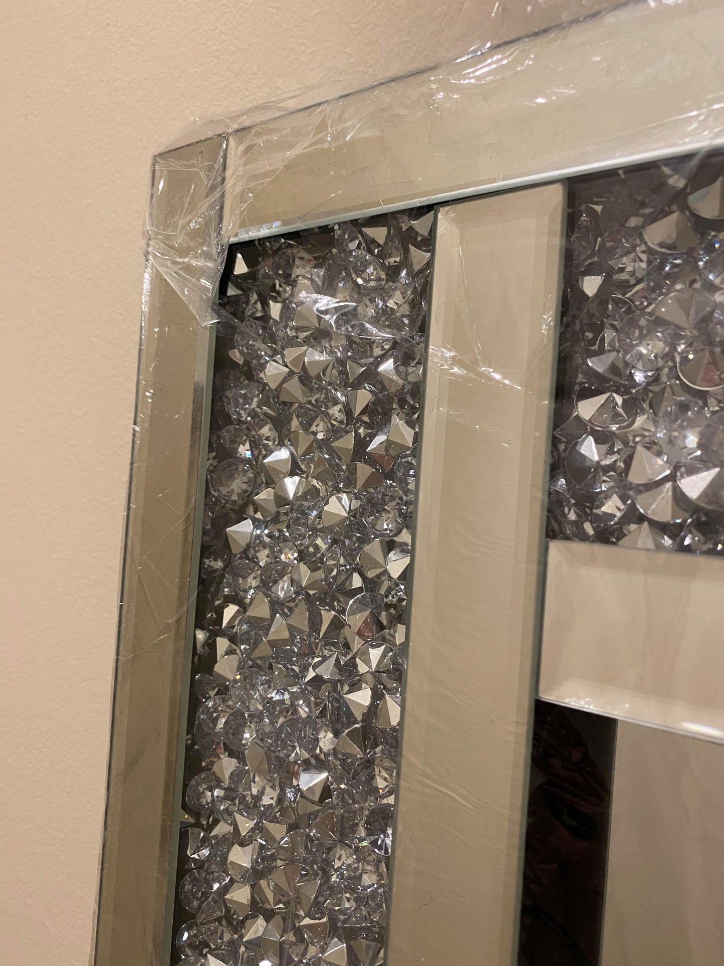 Crushed Crystal - Bevelled Edge Mirror (120 x 40cm)