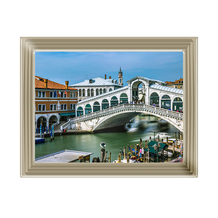 The Rialto Bridge Venice - Framed Picture