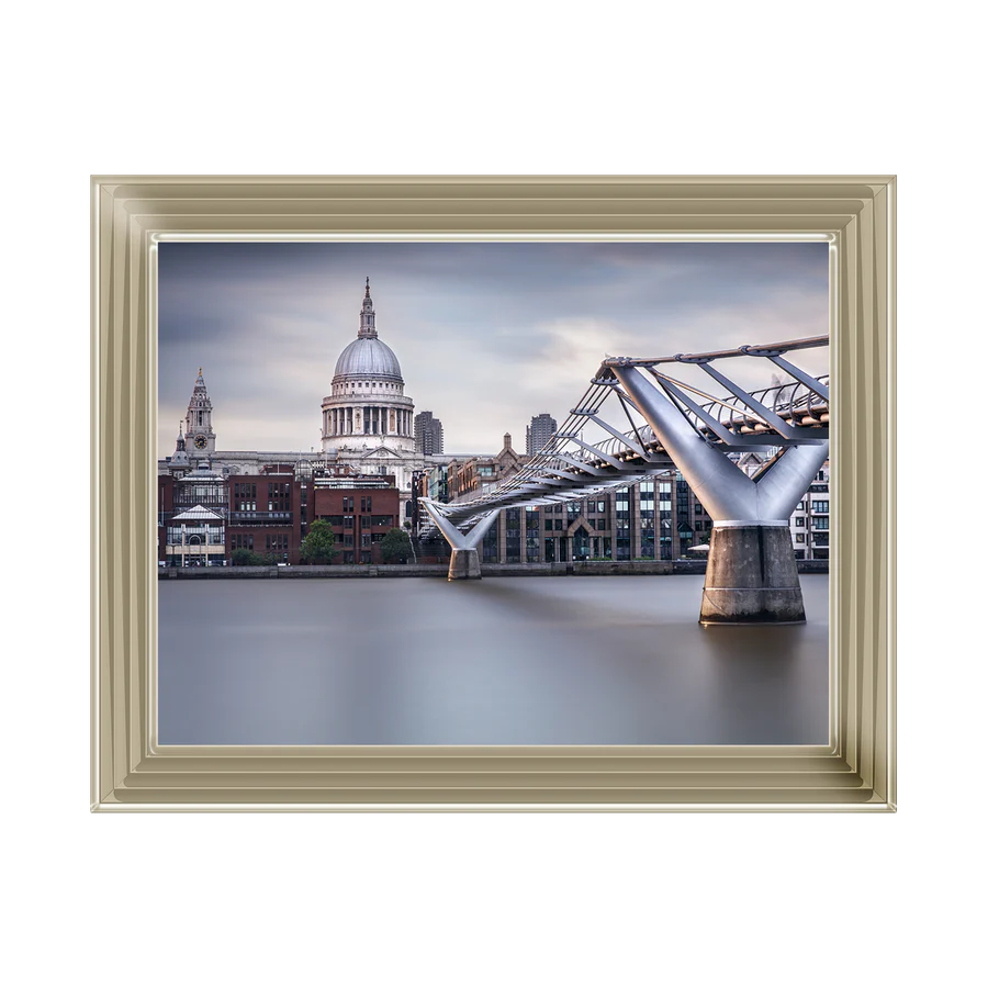 London Millennium Bridge & St Pauls Cathedral - Framed Picture