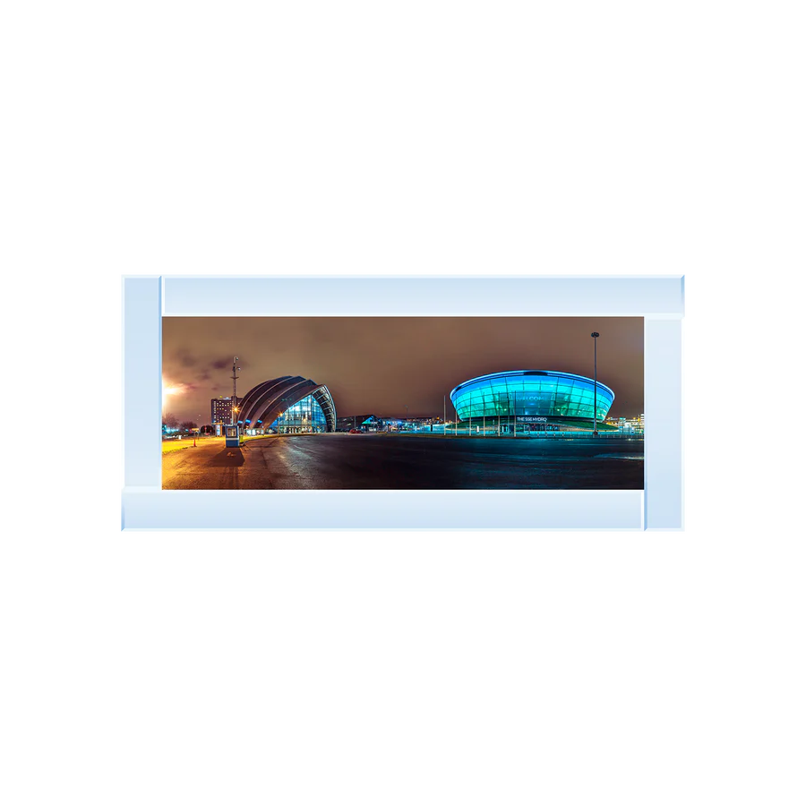 Glasgow Clyde Auditorium & Hydro At Night - Framed Picture