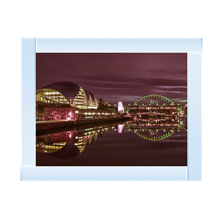 Newcastle Glasshouse & Tyne Bridge - Framed Picture