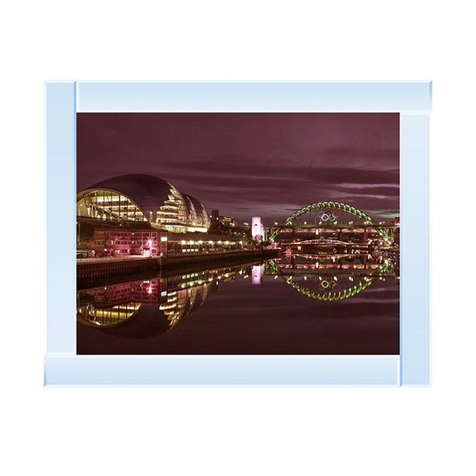 Newcastle Glasshouse & Tyne Bridge - Framed Picture