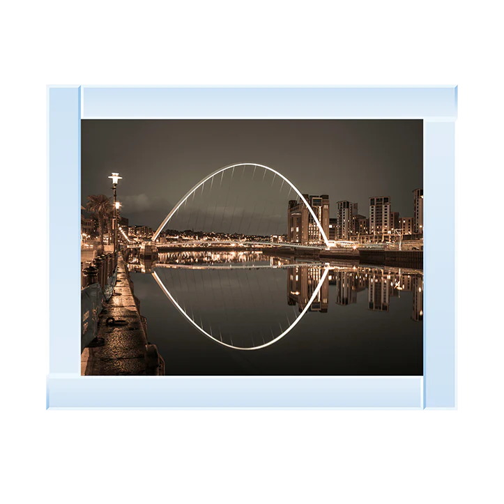 Black & White Gateshead Millennium Bridge - Framed Picture