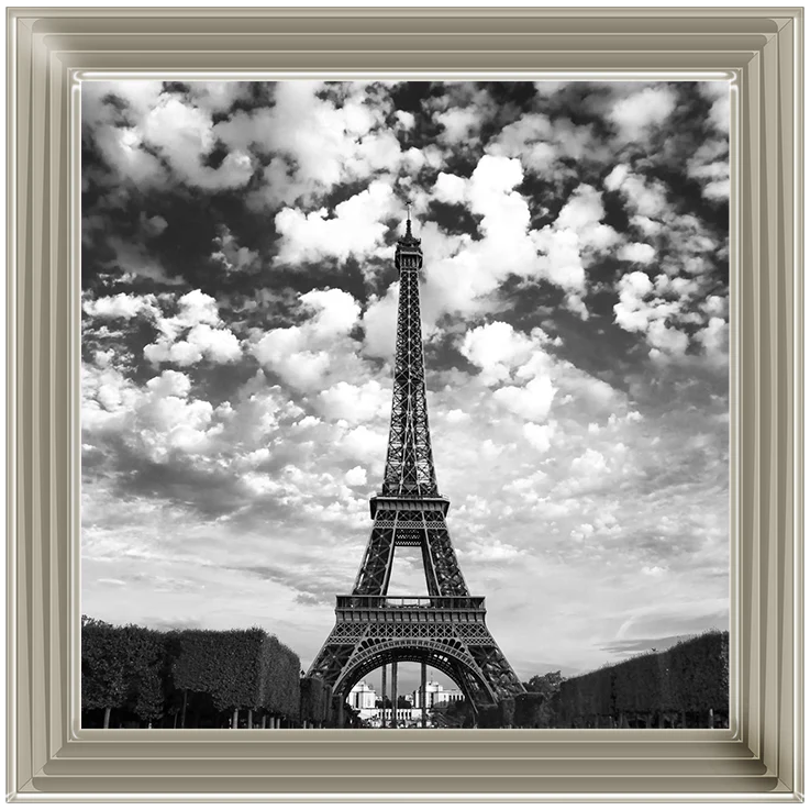 Black & White Paris Eiffel Tower – Framed Picture