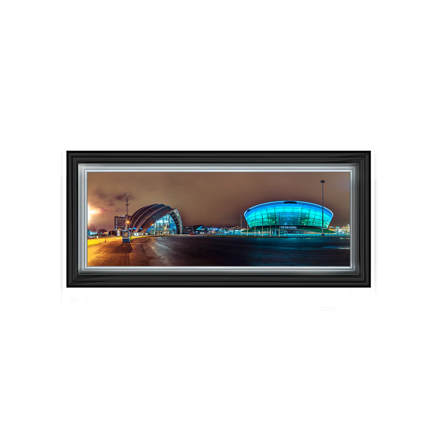 Glasgow Clyde Auditorium & Hydro At Night - Framed Picture