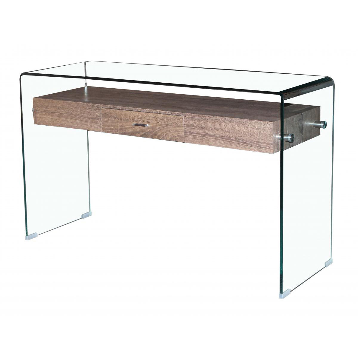 Henley - 1 Drawer Console Table - Clear Glass