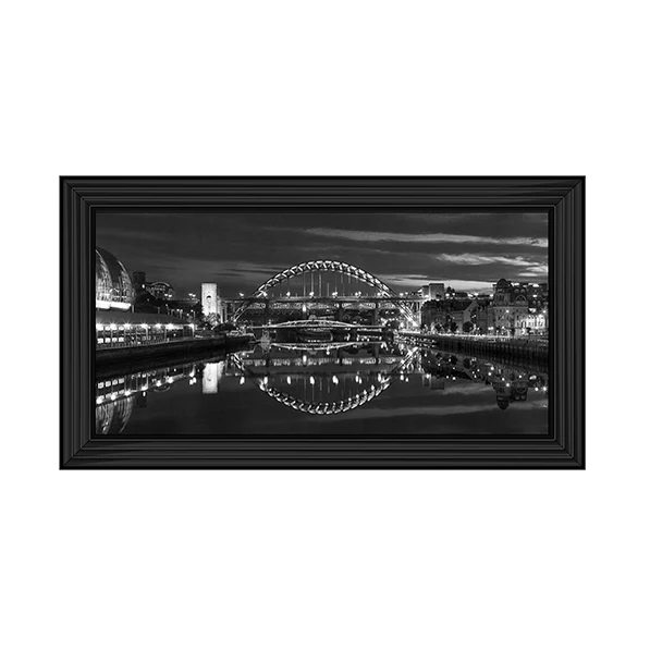 Black & White Tyne Bridge Newcastle - Framed Picture