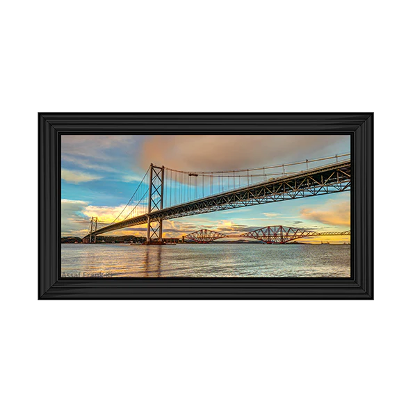 Sunset Forth Road Bridge Edinburgh - Framed Picture