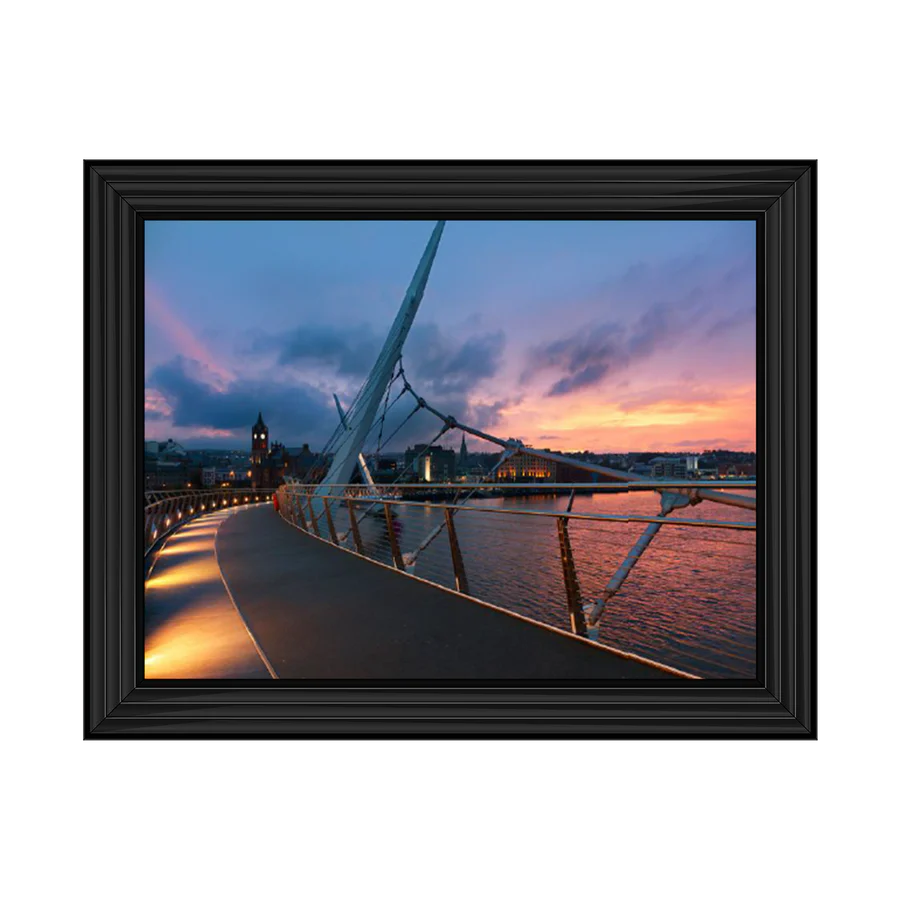 Londonderry Peace Bridge Northern Ireland - Framed Picture