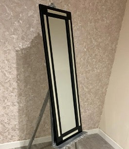 Venice - Black Bevelled Edge Mirror (120 x 40cm)