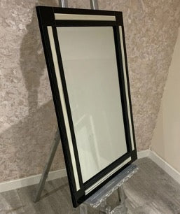 Venice - Black Bevelled Edge Mirror (90 x 60cm)