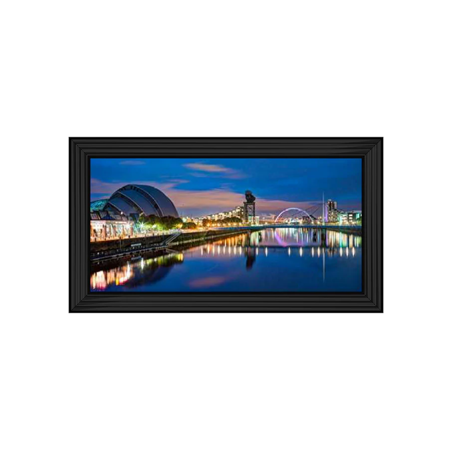 Glasgow Armadillo River Clyde With Blue Sky - Framed Picture