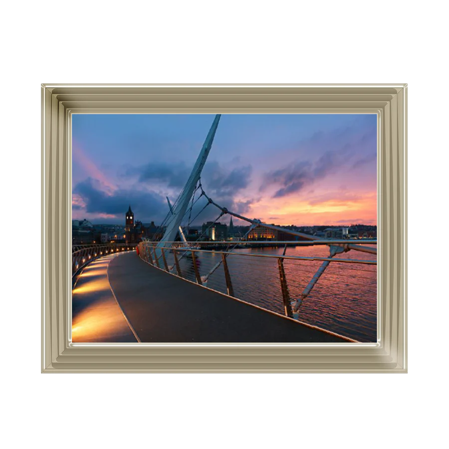 Londonderry Peace Bridge Northern Ireland - Framed Picture