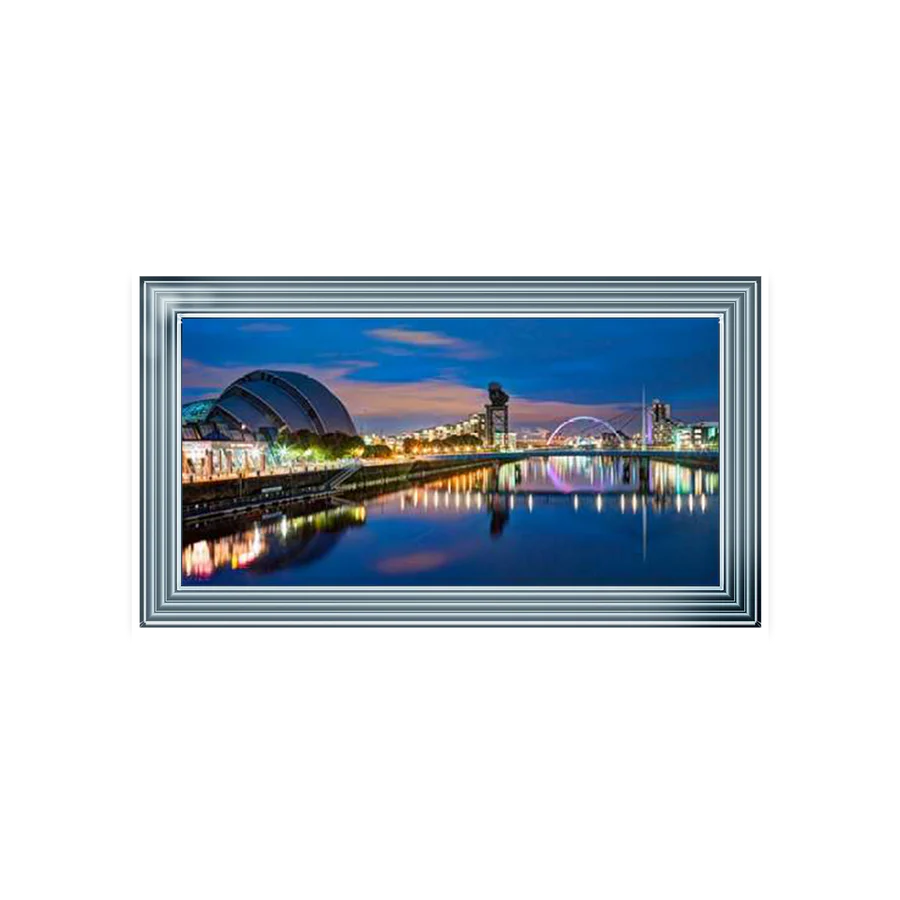 Glasgow Armadillo River Clyde With Blue Sky - Framed Picture