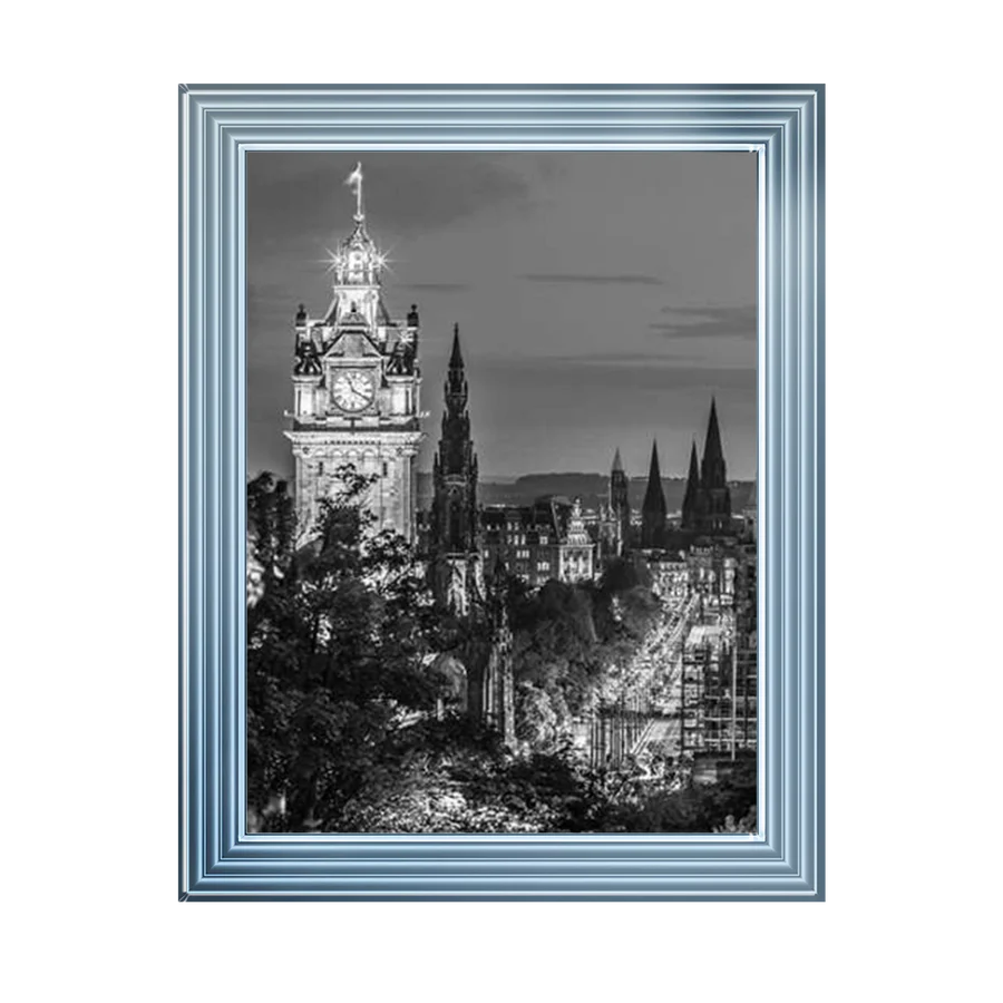 The Balmoral Hotel At Night Edinburgh - Framed Picture