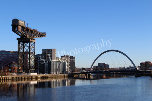 Glasgow Clyde Bridge & Crane - Print