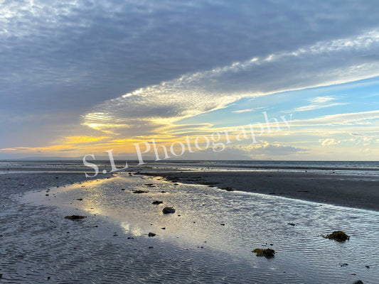 Greenan Beach Reflections - Print