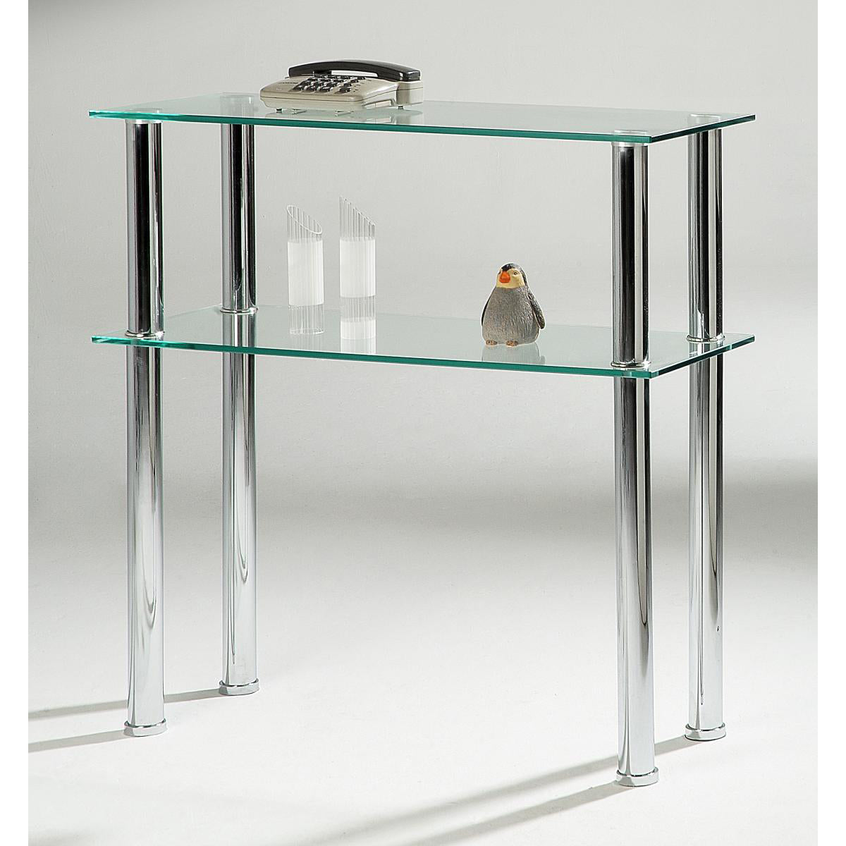 Huntley - Console Table - Clear Glass