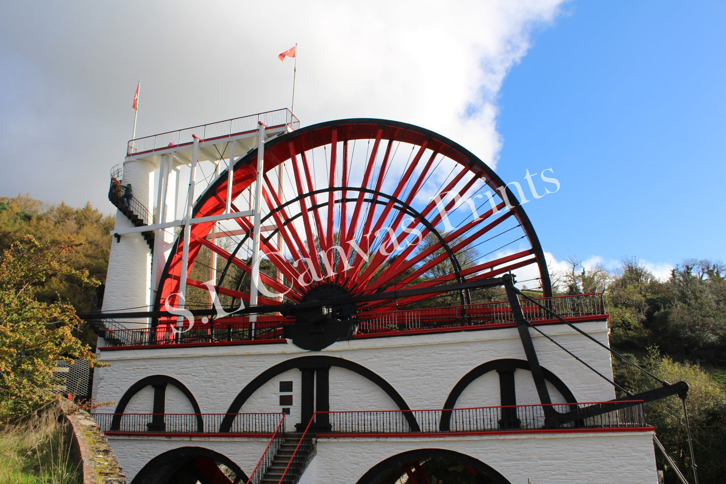 Great Laxey Wheel Isle Of Man Canvas Print