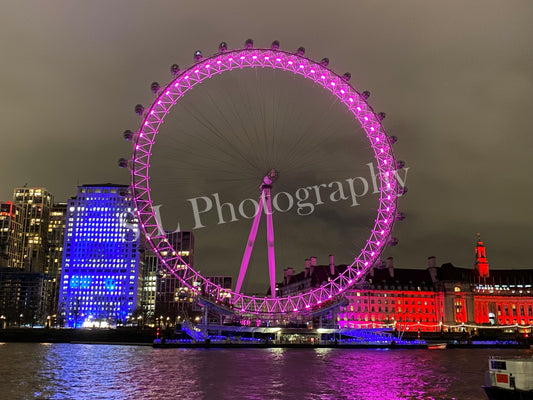 London Eye At Night - Print