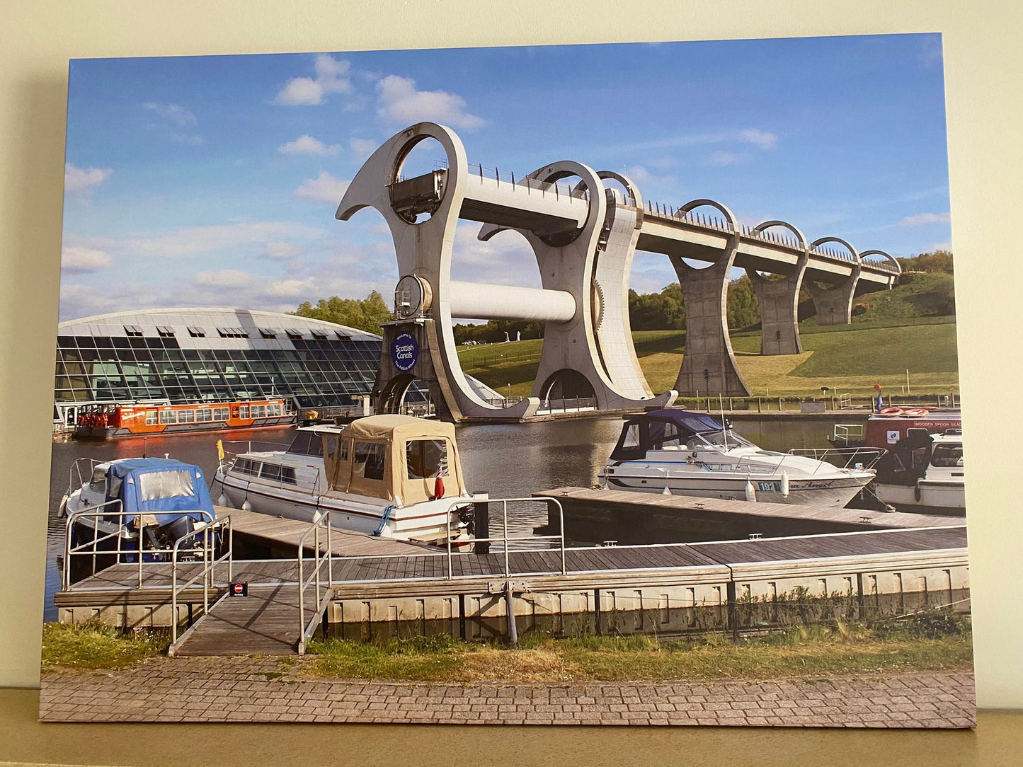 Falkirk Wheel With Boats - Print