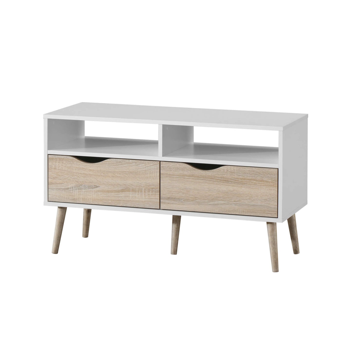 Marple - Small TV Unit - White & Oak Effect