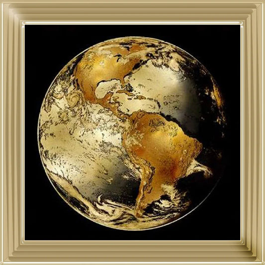 Gold Globe - Framed Picture