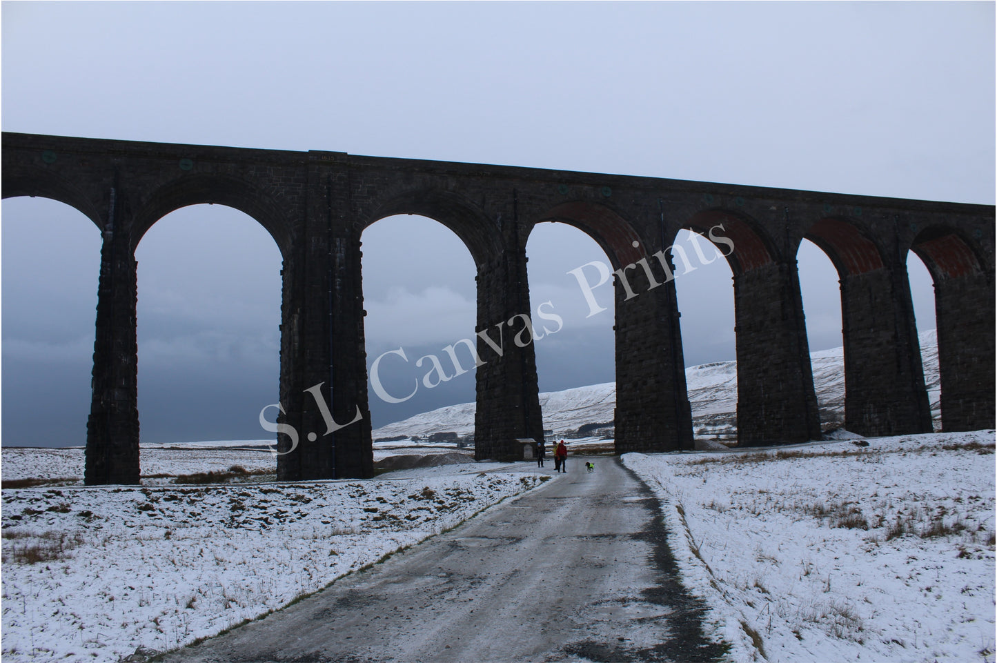 Ribblehead Viaduct In Winter Canvas Print