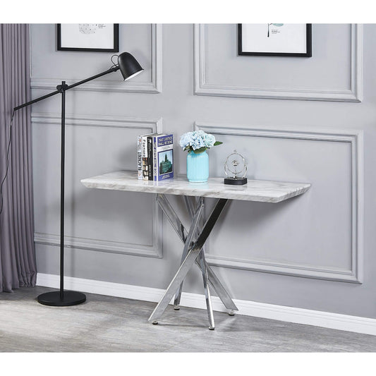 Soho Marble - Console Table - Silver Legs