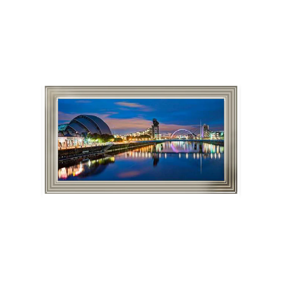 Glasgow Armadillo River Clyde With Blue Sky - Framed Picture