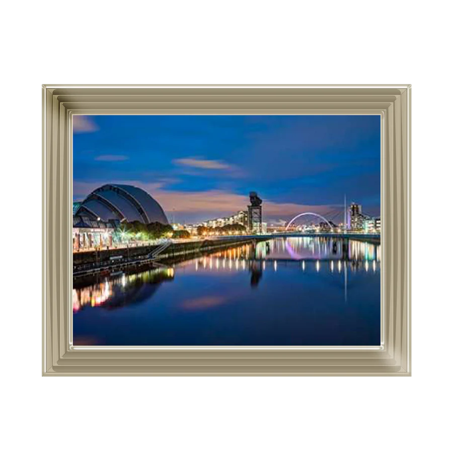 Glasgow SECC Armadillo With Blue Sky – Framed Picture