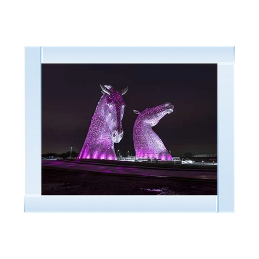 The Kelpies At Night - Framed Picture