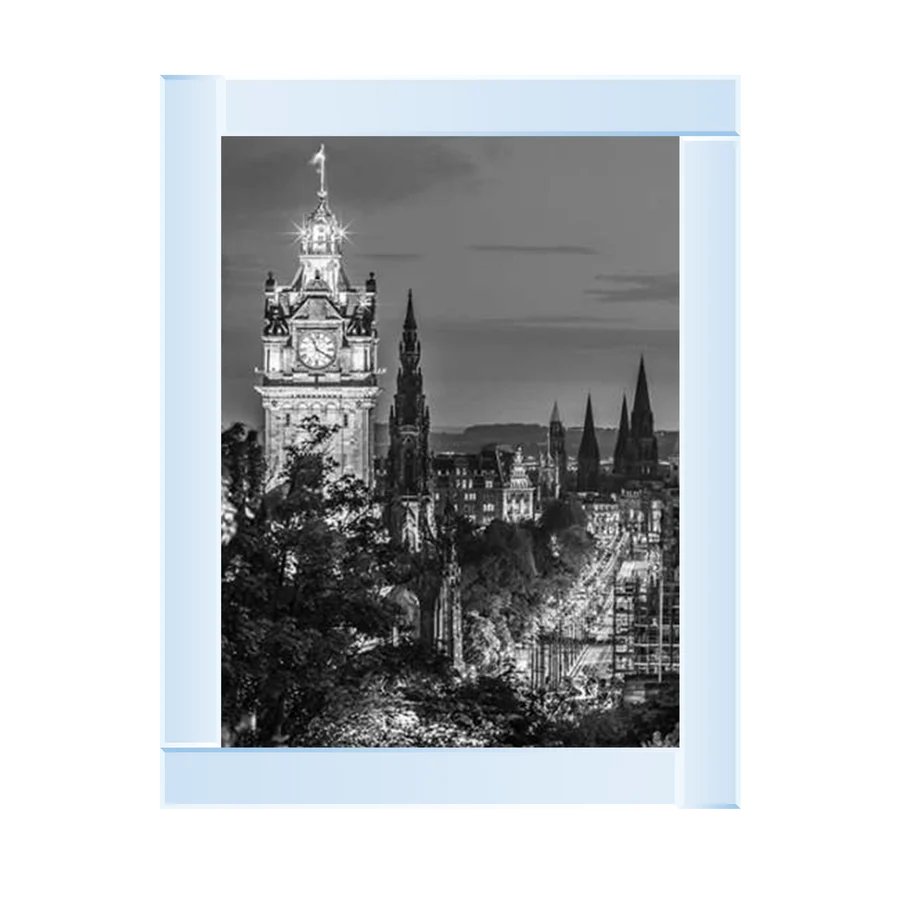 The Balmoral Hotel At Night Edinburgh - Framed Picture