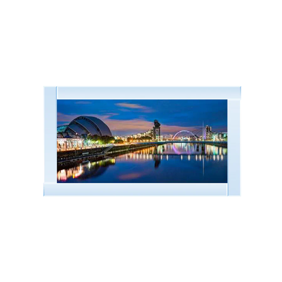 Glasgow Armadillo River Clyde With Blue Sky - Framed Picture