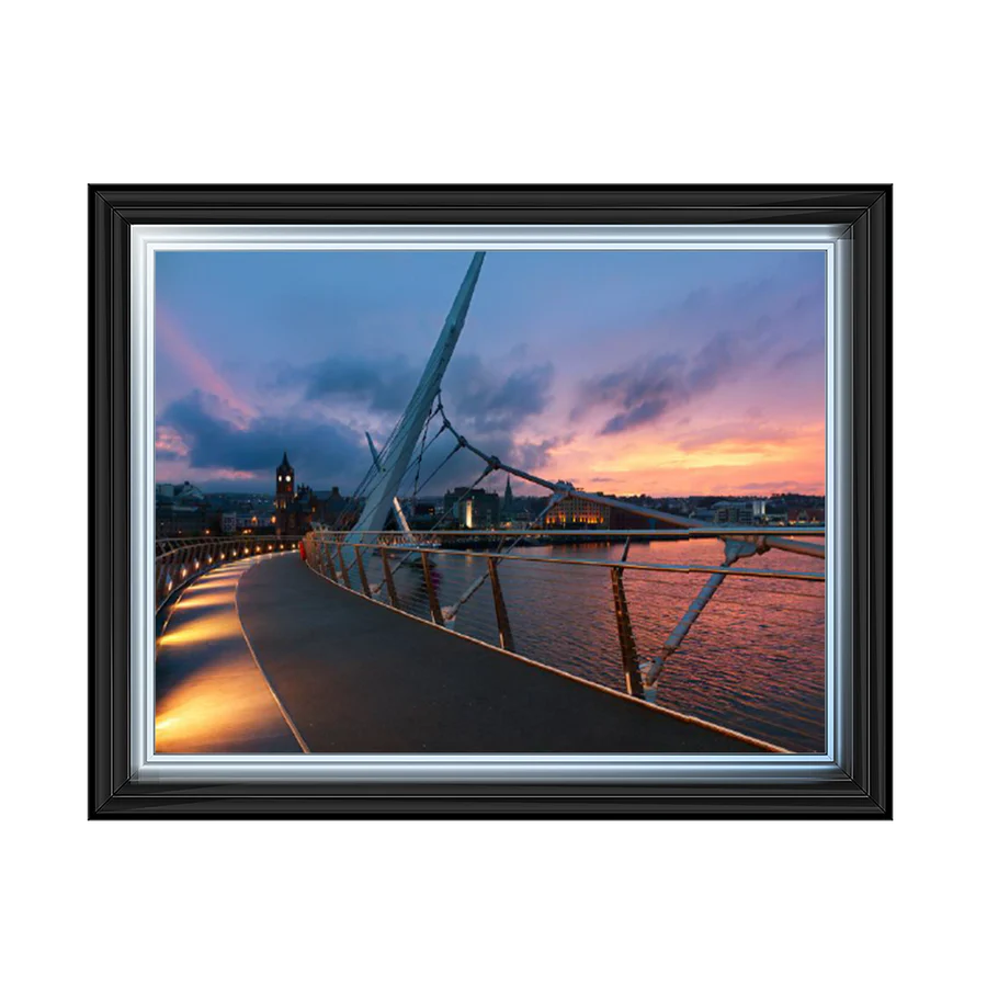 Londonderry Peace Bridge Northern Ireland - Framed Picture