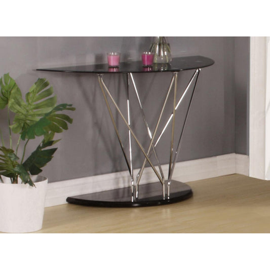 Uphall - Console Table - Black Glass