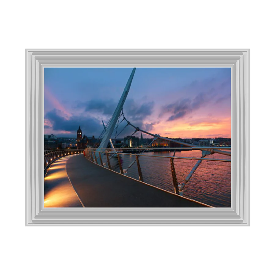 Londonderry Peace Bridge Northern Ireland - Framed Picture