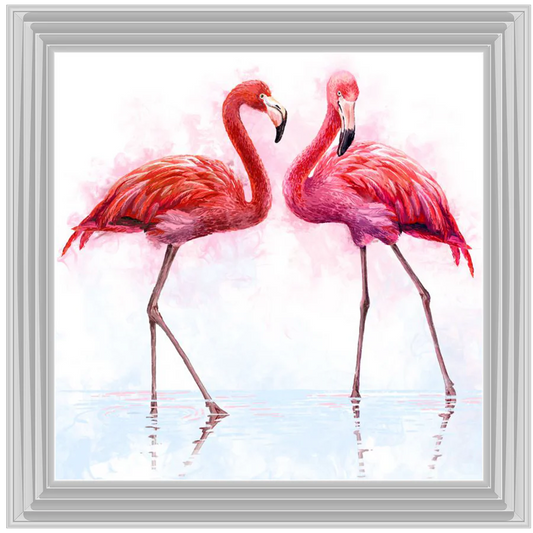 Two Flamingos – Framed Picture