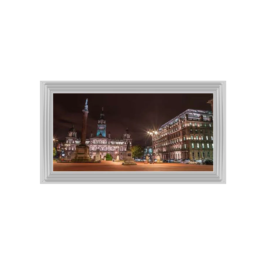 Glasgow George Square At Night - Framed Picture