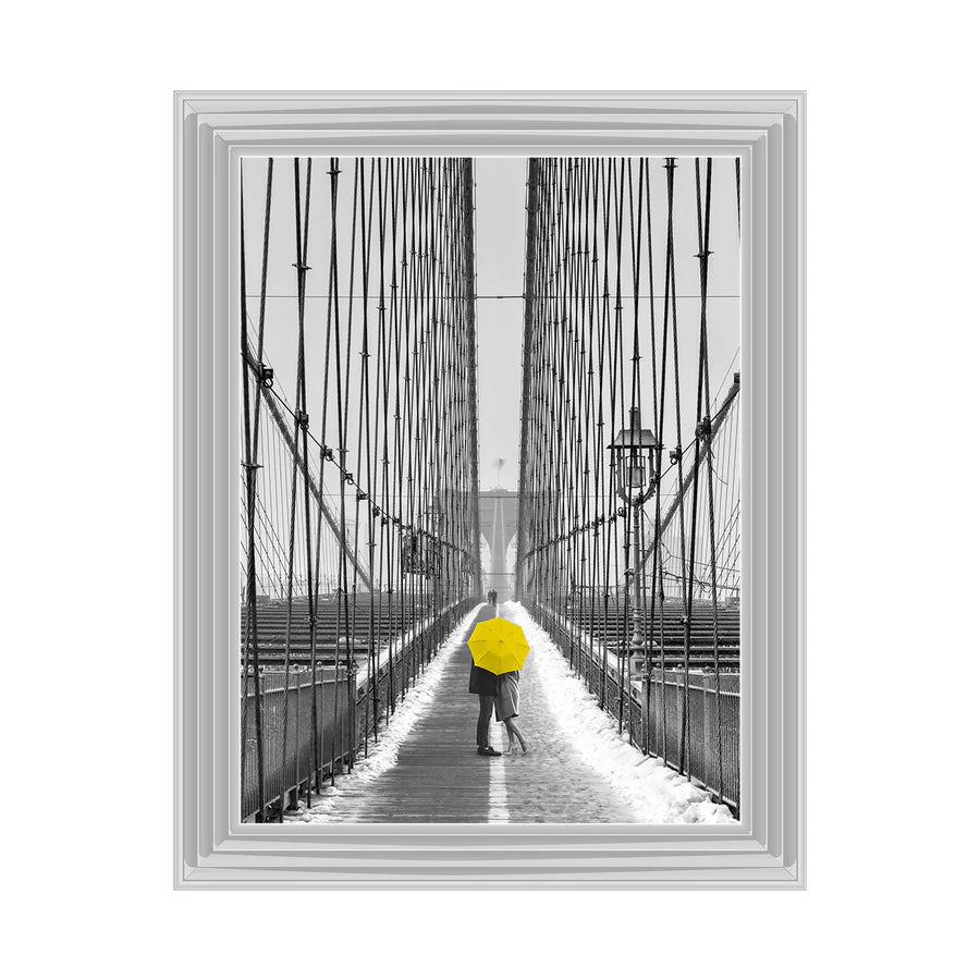 View From Brooklyn Bridge - Framed Picture