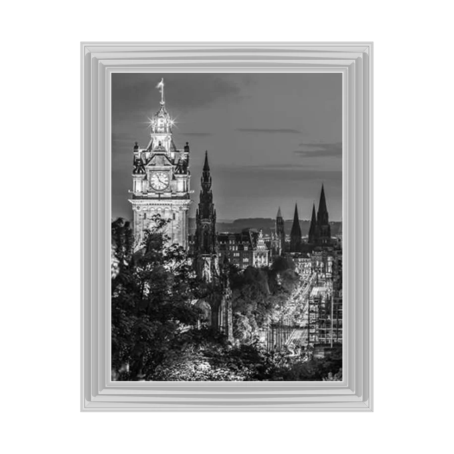 The Balmoral Hotel At Night Edinburgh - Framed Picture