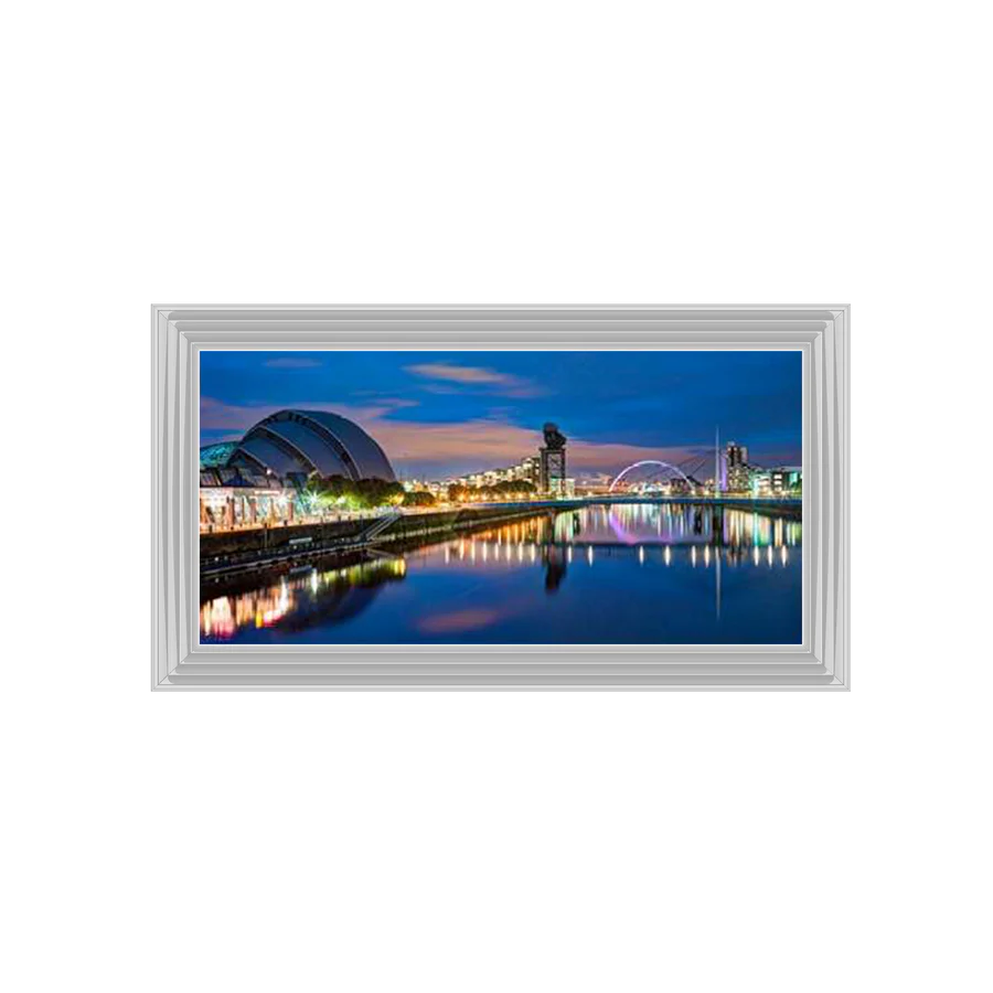 Glasgow Armadillo River Clyde With Blue Sky - Framed Picture