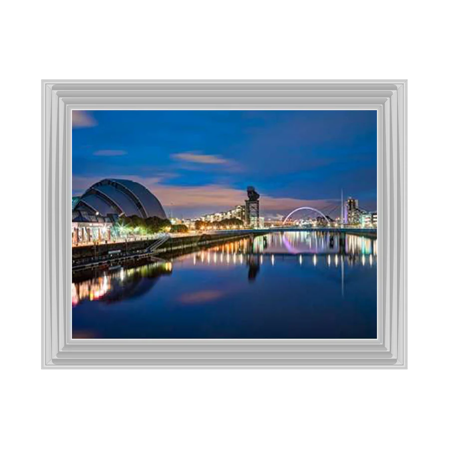 Glasgow SECC Armadillo With Blue Sky – Framed Picture