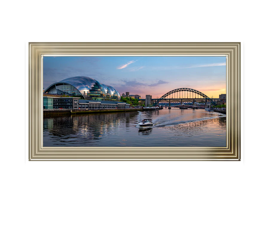 Sunset Tyne Bridge Newcastle - Framed Picture