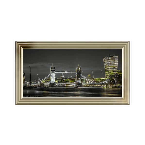 London Tower Bridge Night View - Framed Picture