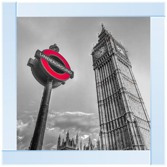 London Big Ben & Underground Sign – Framed Picture